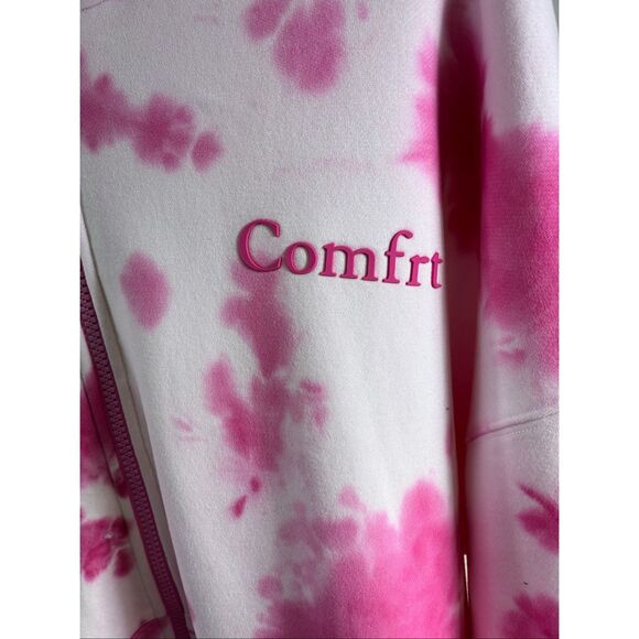 Comfrt NWT Minimalist Zip Up Hoodie in Strawberry Swirl Size 3XL - Picture 7 of 11